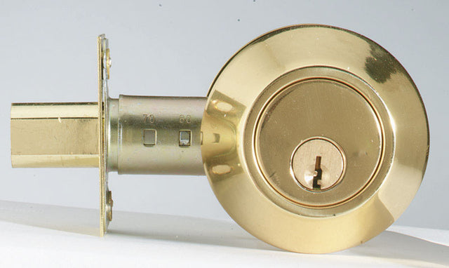 DEADBOLT SINGLE  PB