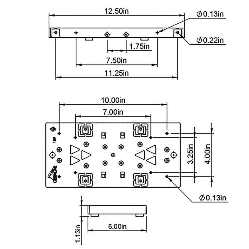 Gibraltar Mailboxes Black Plastic Mailbox Mounting Board .090 Ga. 13-1/16 in. L