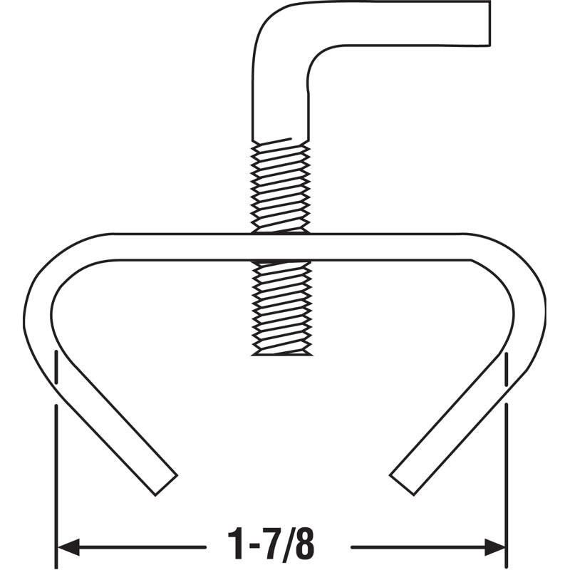 Prime-Line Silver Steel Handrail Bed Frame Clamp 1/4 inch Ga. 1.25 in. L 20 lb