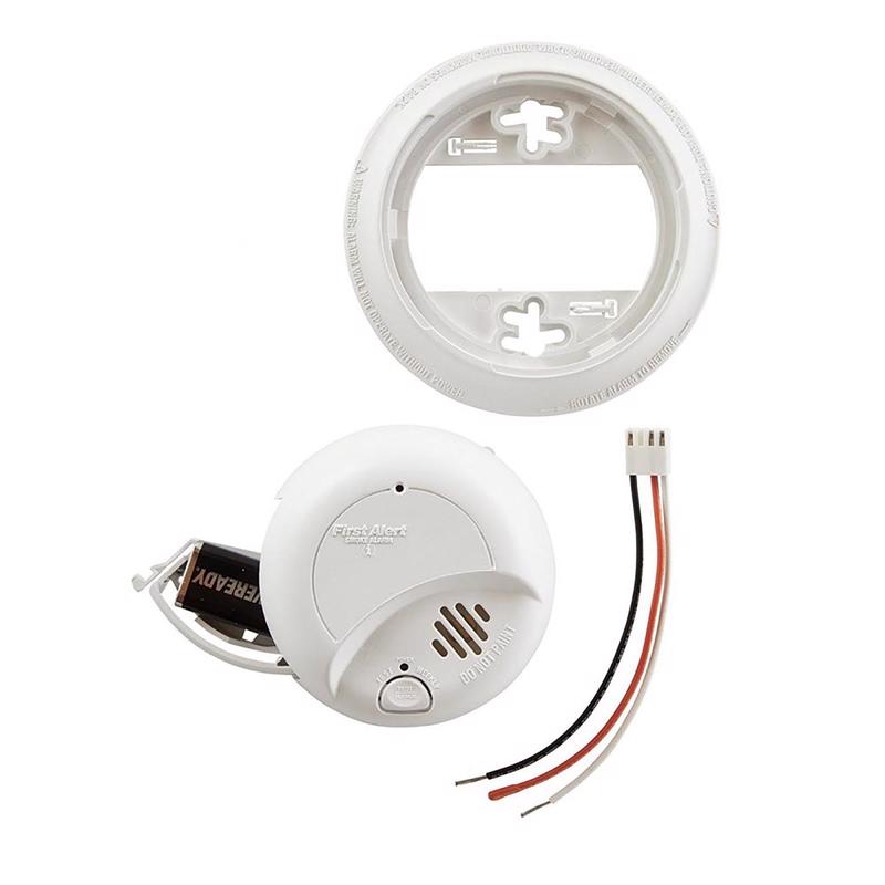 BRK Hard-Wired w/Battery Back-up Ionization Smoke/Fire Detector