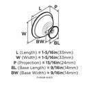 Amerock Allison Round Cabinet Knob 1-5/16 in. D 15/16 in. Brushed Chrome 1 pk