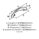 Amerock Essential'Z Pull Cup Cabinet Pull Cup 2-1/2 in. Satin Nickel 1 pk