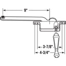 Prime-Line White Steel Right Single-Arm Casement Window Operator For Steel Framed Windows
