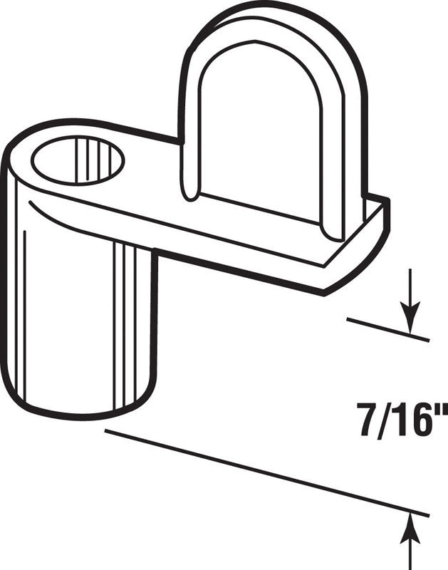 Prime-Line White Die Cast Screen Clip For 7/16 inch 8 pk