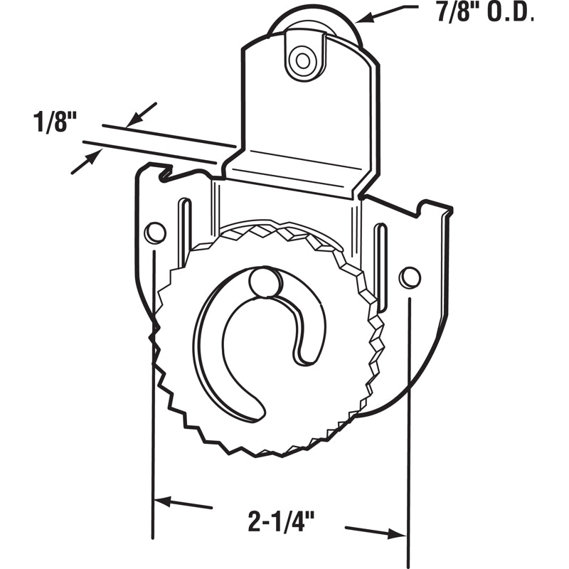 Prime-Line 7/8 in. D X 1/8 in. L Mill Nylon/Steel Roller Assembly 2 pk