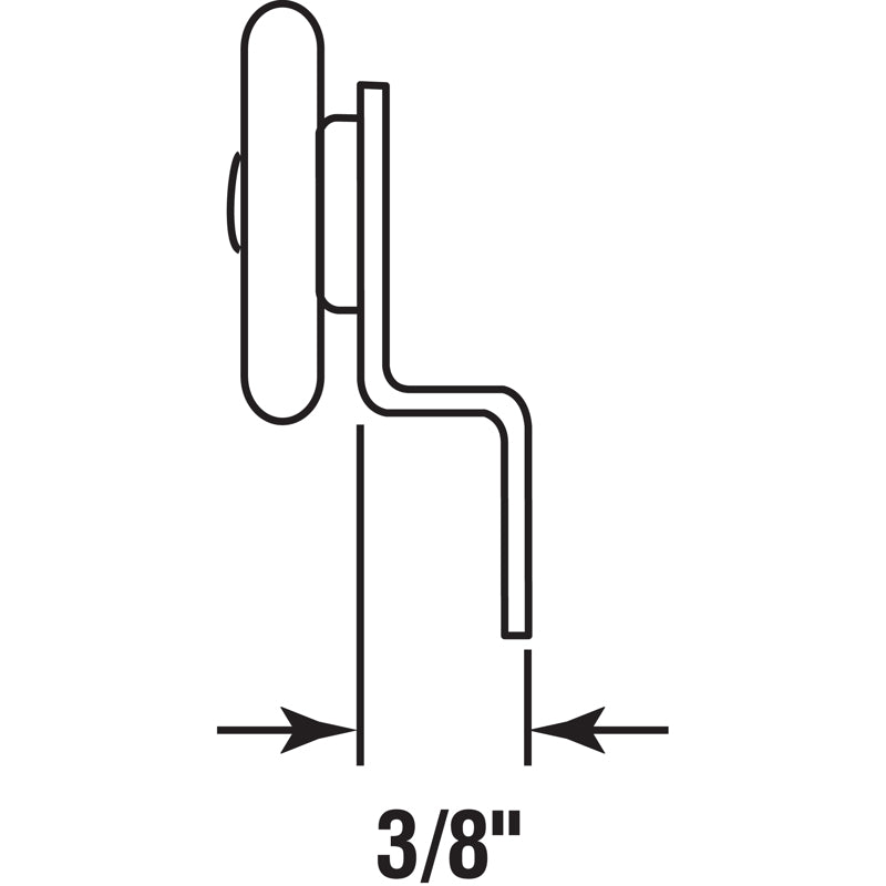 Prime-Line 7/8 in. D X 0.38 in. L Mill Nylon/Steel Roller Assembly 2 pk