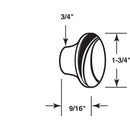 Prime-Line Bright Brass Knob Right or Left Handed