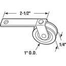 Prime-Line 1 in. D X 1/4 in. L Steel Spring Tension Roller Assembly 2 pk