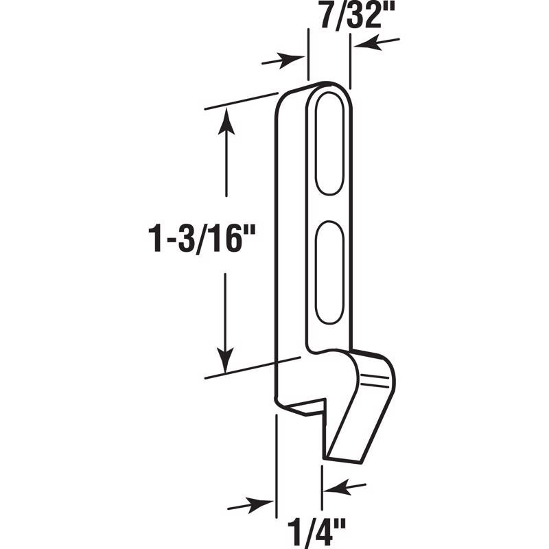 Prime-Line Zinc-Plated Silver Cast Metal Latch Strike 1 pk