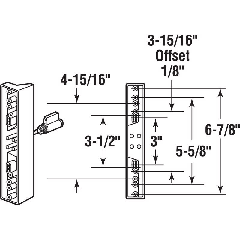 Prime-Line Painted Diecast Indoor and Outdoor Pull and Keyed Locking Unit