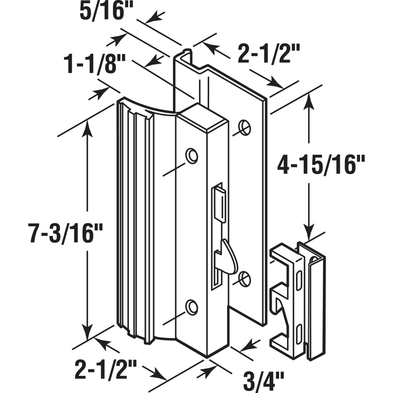 Prime-Line Steel Indoor and Outdoor Patio Door Handle Set