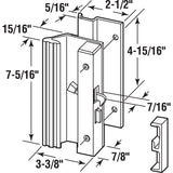 Prime-Line Anodized Aluminum Outdoor Patio Door Handle Set