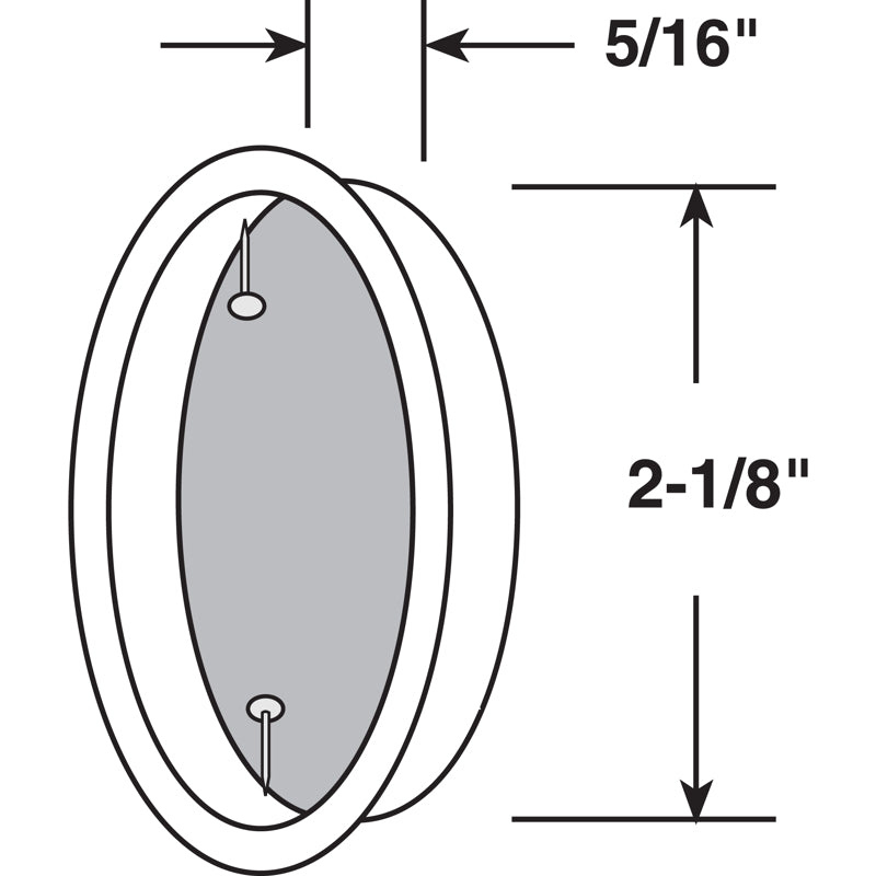 Prime-Line 2.13 in. L Brass-Plated Gold Steel Pull Handle