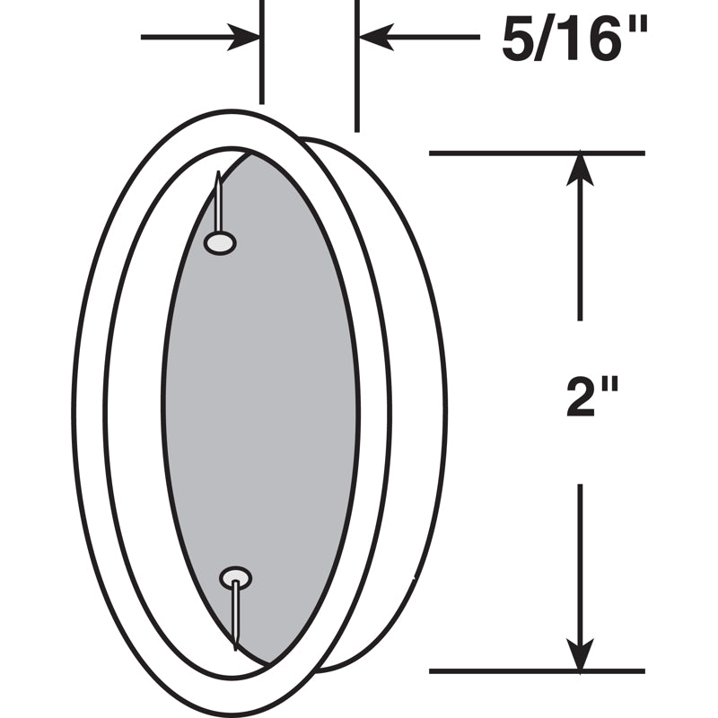 Prime-Line 2.13 in. L Brass-Plated Gold Steel Pull Handle