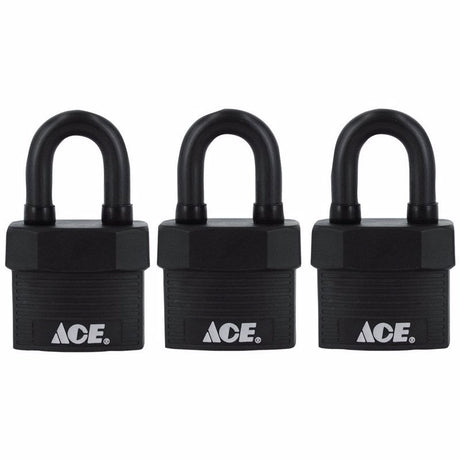 PADLOCK 1-3/4" STL 3PK