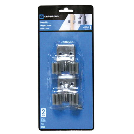 Crawford Vinyl Coated Gray Plastic/Steel Grip Clip For 1/4 2 pk