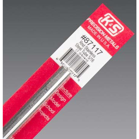 K&S 5/16 in. D X 1 ft. L Stainless Steel Tube 1 pk