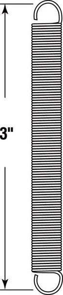 Prime-Line 3 in. L X 5/16 in. D Extension Spring 2 pk