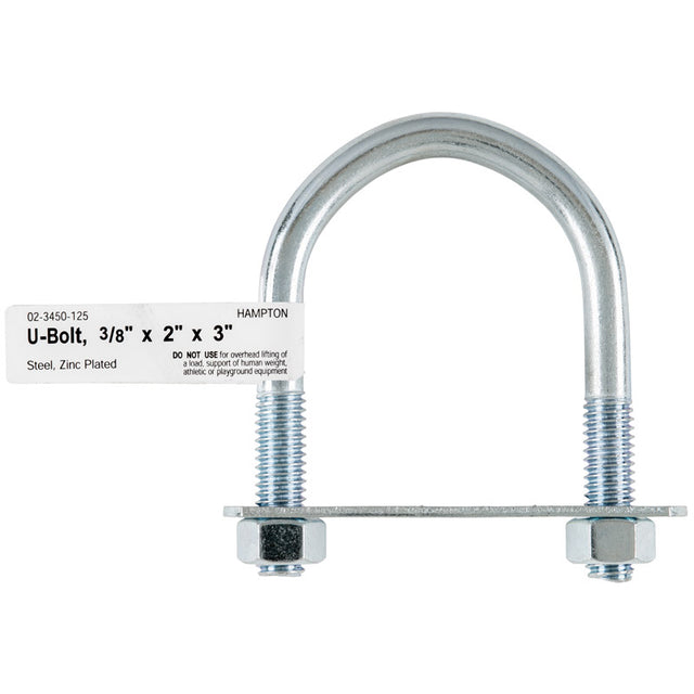 BOLT U 3/8"X2"X3"