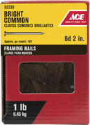 Ace 6D 2 in. Common Bright Steel Nail Round Head 1 lb