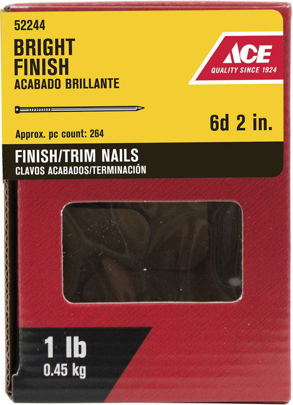 Ace 6D 2 in. Finishing Bright Steel Nail Countersunk Head 1 lb