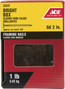 Ace 6D 2 in. Framing Bright Steel Nail Flat Head 1 lb