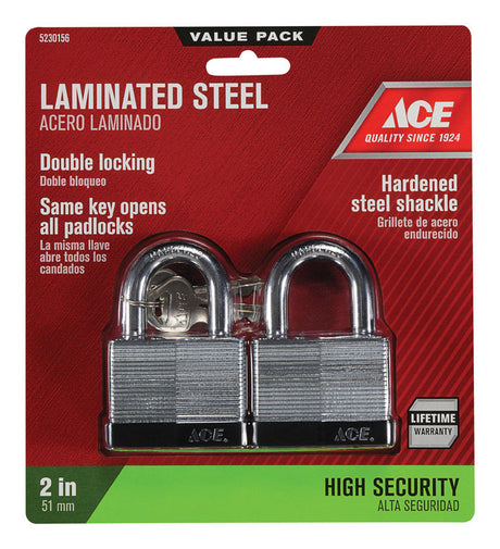 PADLOCK 2" LAM KA 2PK
