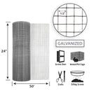 Garden Craft 24 in. H X 50 ft. L Galvanized Steel Hardware Cloth 1/2 in.