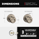 Kwikset Tylo Antique Brass Passage Lockset 1-3/4 in.