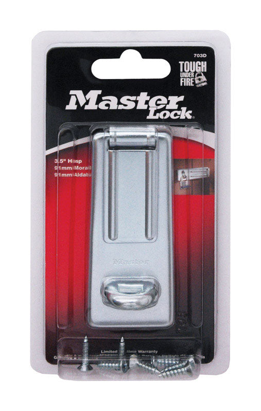 Master Lock Zinc-Plated Hardened Steel 3-1/2 in. L Hasp 1 pk