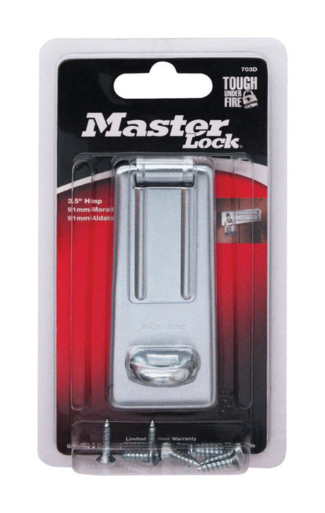 Master Lock Zinc-Plated Hardened Steel 3-1/2 in. L Hasp 1 pk