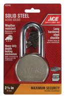 Ace 2-3/16 in. H X 2-1/2 in. W X 1-1/8 in. L Steel Double Locking Padlock