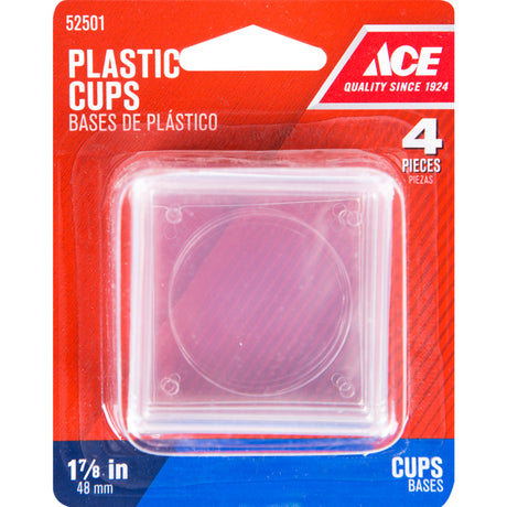 CASTR SQ CUP CLR1.87"4PK