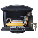 Gibraltar Mailboxes Mailsafe Classic Plastic Post Mount Black Mailbox