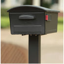 Gibraltar Mailboxes Mailsafe Classic Plastic Post Mount Black Mailbox