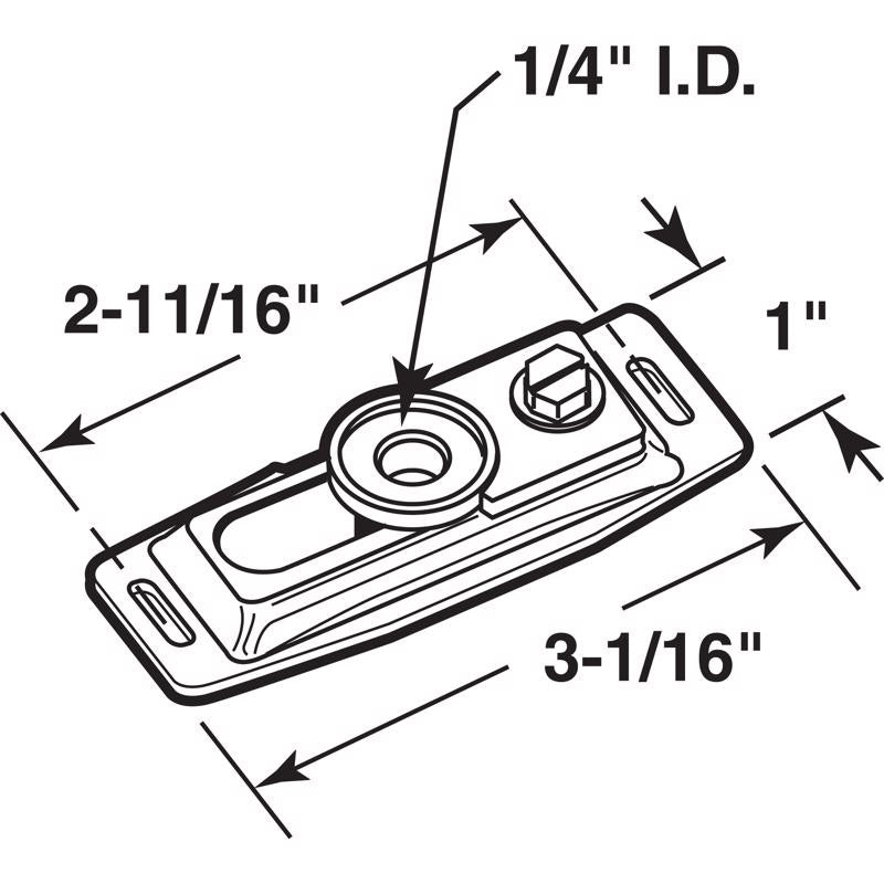 Prime-Line Brass-Plated Steel Bracket 1 pk