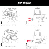 Master Lock 4-1/8 in. H X 2 in. W Steel Resettable Combination Padlock