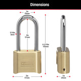 Master Lock 4-1/8 in. H X 2 in. W Steel Resettable Combination Padlock