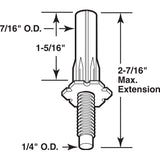 Prime-Line Gloss Brown Steel Pivot 2 pc