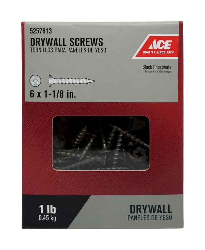 Ace No. 6 wire X 1-1/8 in. L Phillips Drywall Screws 1 lb 309 pk