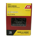 Ace No. 6 X 2-1/4 in. L Square Black Phosphate Trim Screws 1 lb 165 pk