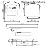 Gibraltar Mailboxes Patriot Classic Plastic Post Mount Black Mailbox