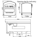 Gibraltar Mailboxes Patriot Classic Plastic Post Mount Black Mailbox
