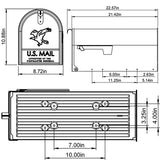 Gibraltar Mailboxes Elite Classic Galvanized Steel Post Mount Black Mailbox