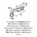 Amerock Allison Allison Cabinet Pull 3 in. Satin Nickel 1 pk