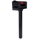 Gibraltar Mailboxes Patriot 46.9 in. Powder Coated Black Polymer Mailbox Post