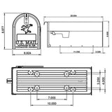 Gibraltar Mailboxes Elite Classic Galvanized Steel Post Mount Venetian Bronze Mailbox