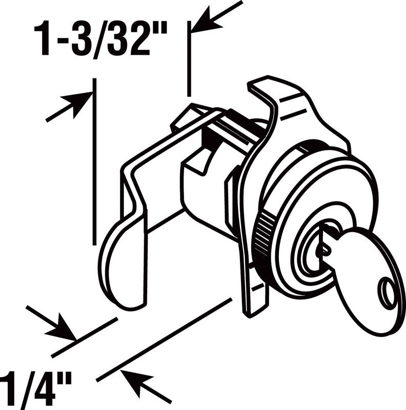 Prime-Line Brushed Nickel Steel Counter Clockwise Mailbox Lock