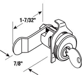 Prime-Line Brushed Nickel Steel Counter Clockwise Mailbox Lock