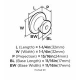 Amerock Allison Round Cabinet Knob 1-1/4 in. D 15/16 in. Unfinished 2 pk